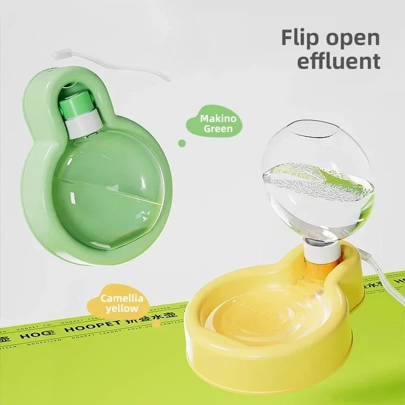 Distributeur d'eau portable pour animaux de compagnie, bouteille d'eau scellée pour chat, chien, chiot de voyage, possède un bol à boire, fournitures d'extérieur pour animaux de compagnie