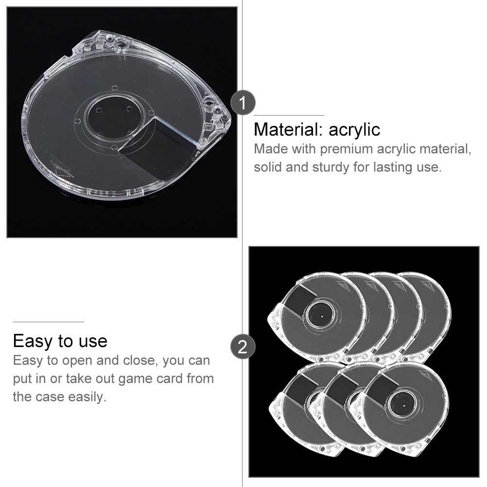 10pcs Game Disc Case Sturdy Acrylic Portable Game Disc Shell Game Protective Shell Disc Storage Case