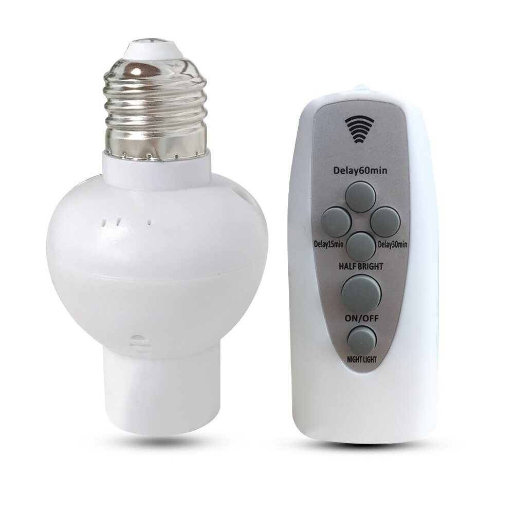 Professionele E27 Draadloze Afstandsbediening Lamphouder Verlichting Lamp Cap Socket Switch 110 V-240 V