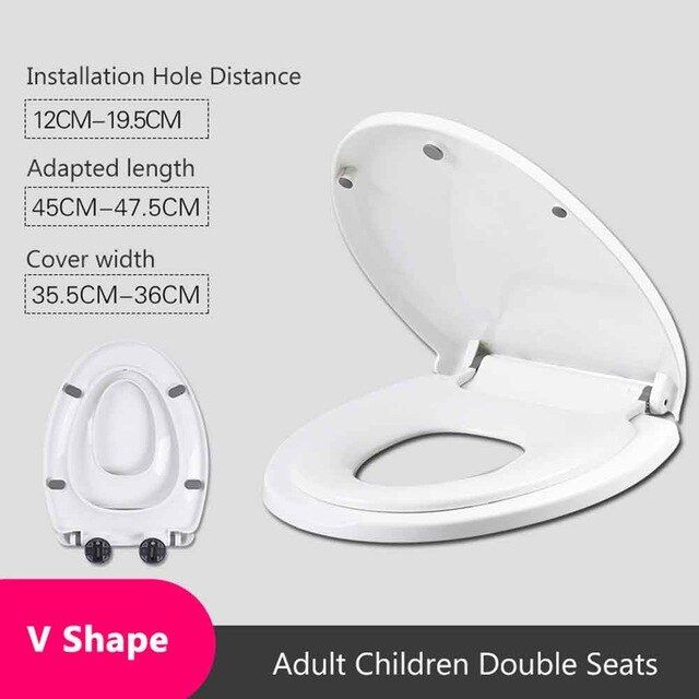 Ouv form barn voksen toiletsæde med barnepottetræning dækning pp materiale dobbeltsæder sikkert praktisk til voksne børn: Pj4070- v
