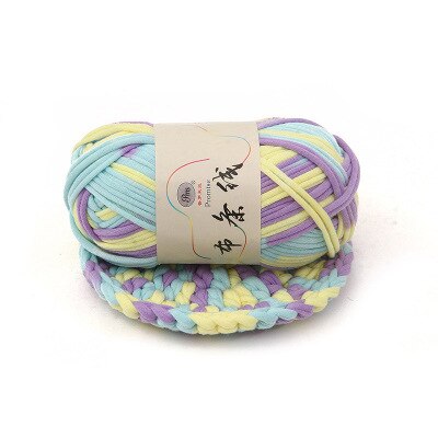 Fils de tissu fantaisie pour sac à crochet | Fil mélangé en coton doux fait à la main, coussin de couverture pour tricot à la main 2cm 30m: 2