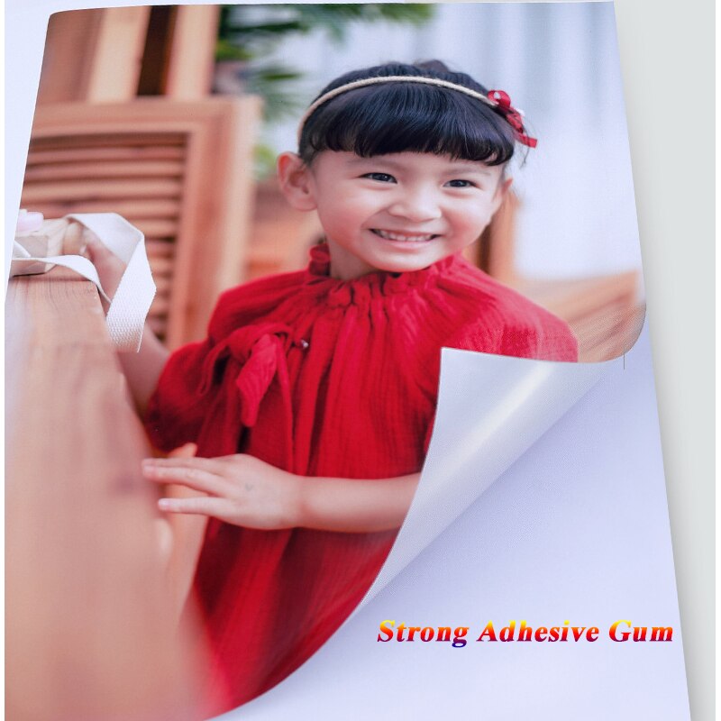 Papel fotográfico de cristal A4 PET, adhesivo de alta luminosidad, adhesivo trasero, 20 hojas, tarjeta de autobús de impresión de tinta