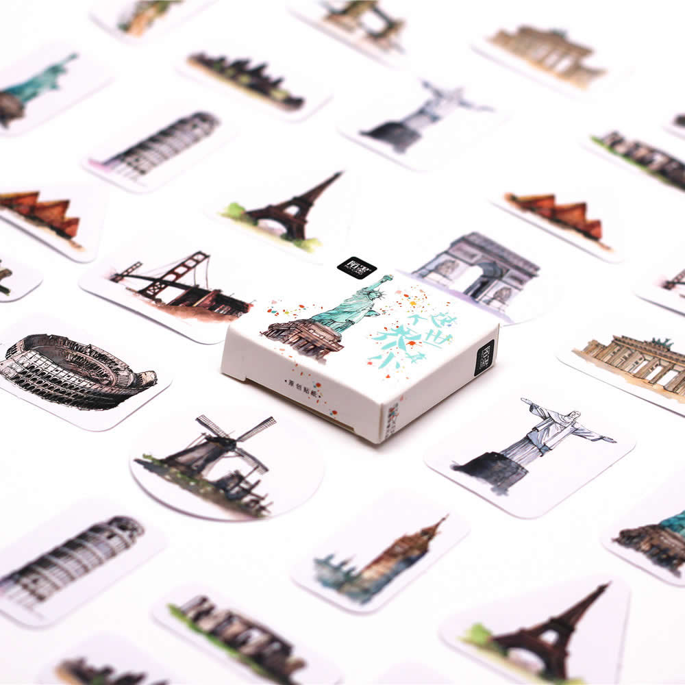 40 PCS Animal Family Friends Sticker Animal Decals Stickers for Children to Laptop Suitcase Guitar Fridge Bicycle Car: S