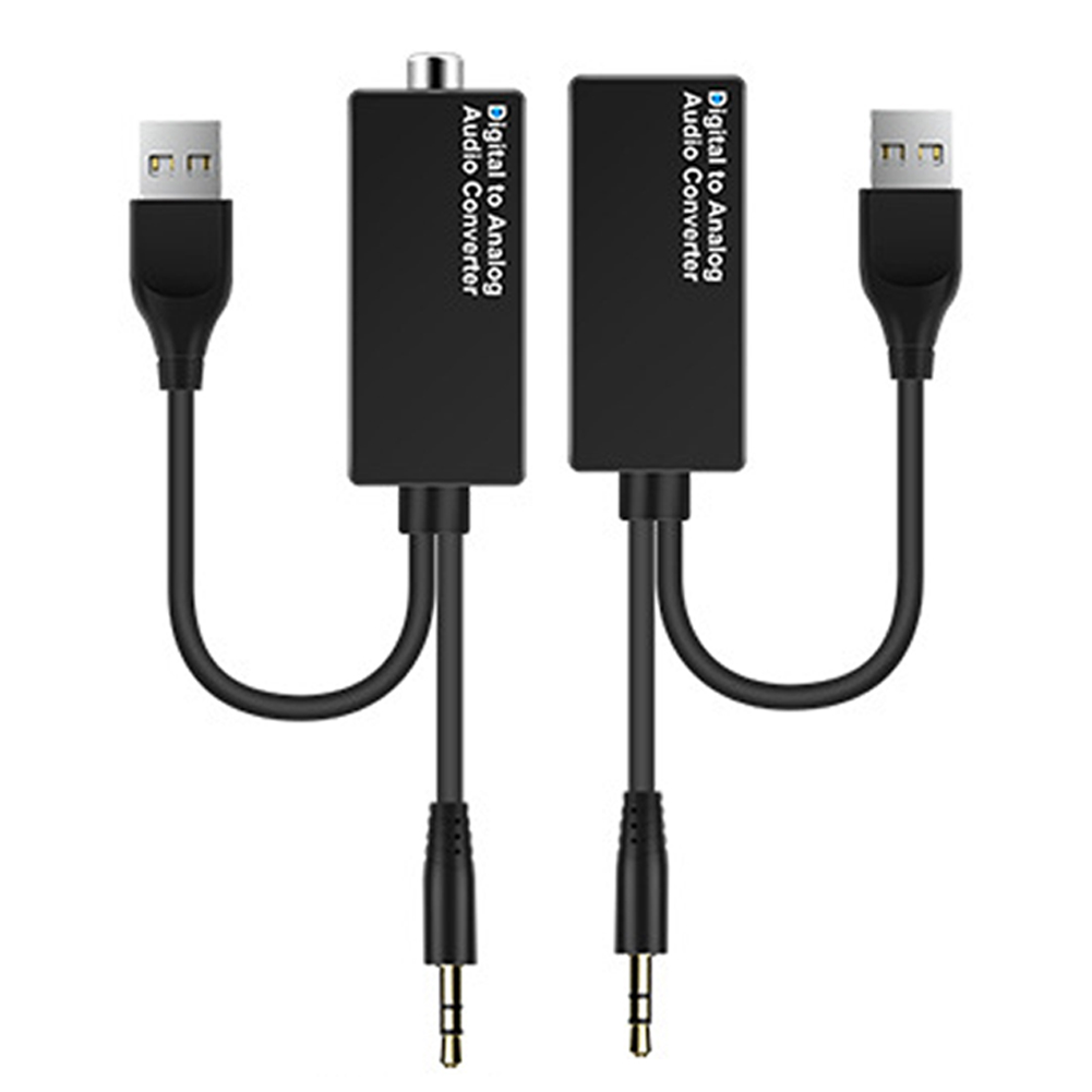 Easy Install Audio Adapter Clear Voice 3.5mm Jack Analog TV Practical Durable Digital Converter Coaxial Optical