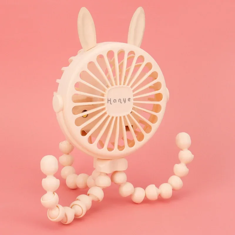 Ventilador portátil con Clip recargable por USB, 3 velocidades, 600mAh, Mini enfriador de aire, electrodomésticos de refrigeración para el hogar, eléctrico, frío: Rojo