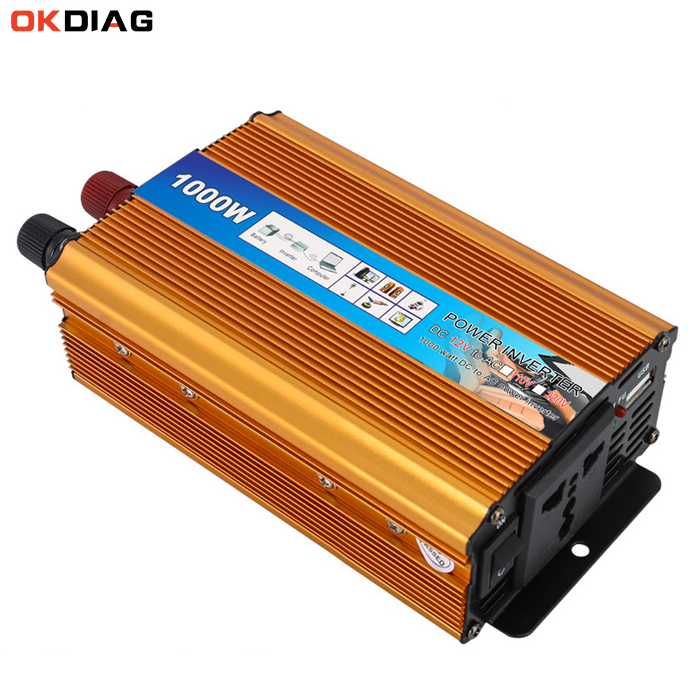 Modified sine wave inverter 1000W 12V 24V to 220V voltage Converter Adapter 12 220 mini-car power supply Car Electronics