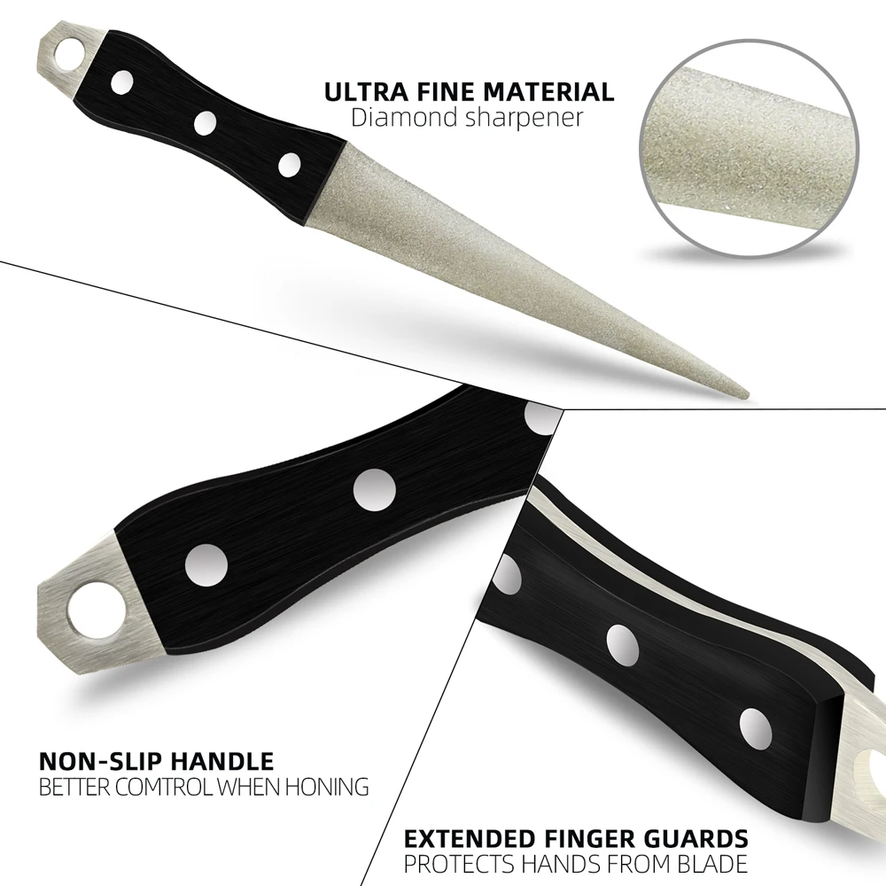 Pietra per affilare Pietra diamantata Affilacoltelli per affilare i coltelli Superficie curva per forbici per coltelli Barra per affilare Strumento per macinare la cucina