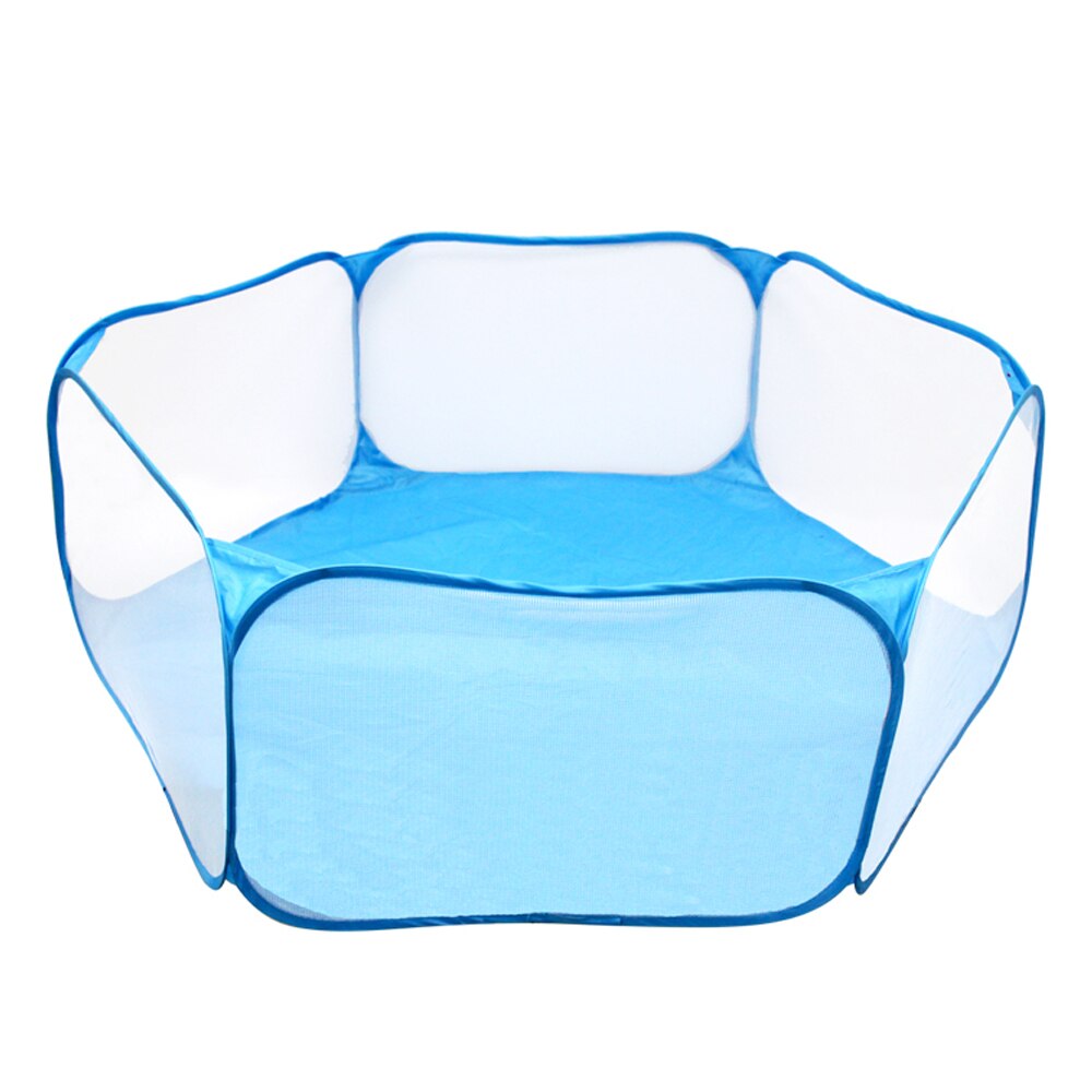 Camouflage Portable Foldable Pet Tent Playpen Cat Dogs Breathable Crate House Puppy Cage Fence Pet Dog Playpen Tent: blue 120x60cm