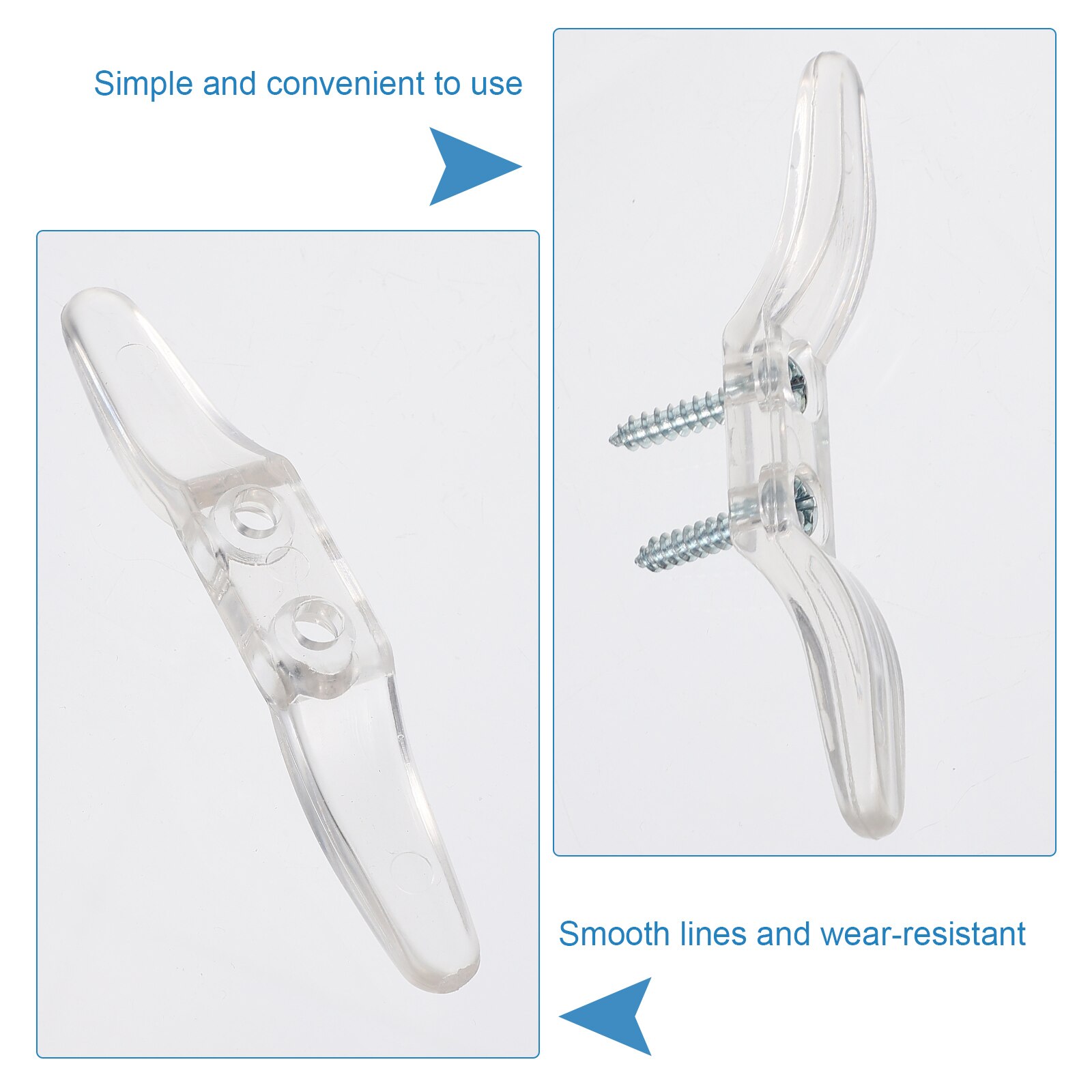 10pcs Window Blind Rope Cleat Transparent Plastic Child Safety Cord Wraps