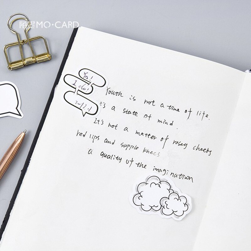 45pcs/pack Dialogue Box DIY Stickers Diary Album Card Stick Label Decoration Stickers