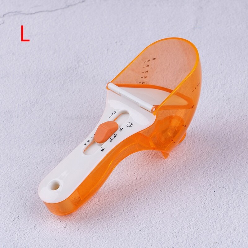 adjustable measuring spoon plastic cool measuring tool cup teaspoons: L