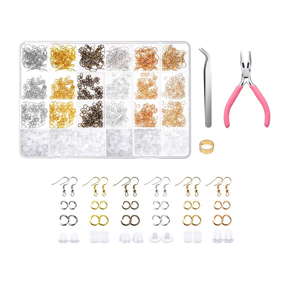 Earring Hooks Brass Rings Head Pins Clasp Supplies Kits For Jewelry Making DIY Jewellery Healthy And Environmentally