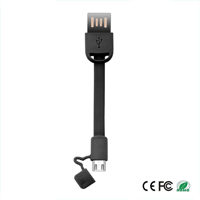 Mycket Mini Draagbare Usb Micro Usb Kabel 3A Snelle Oplaadkabel Sleutelhanger Sync Gegevens Oplaadkabel Voor Oneplus Ios Telefoon android