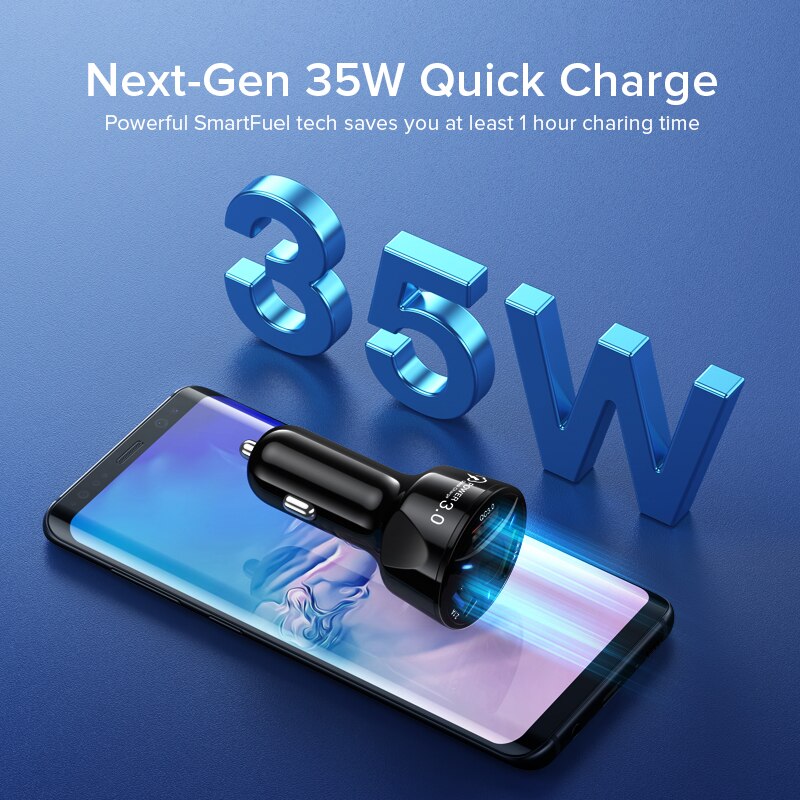 GETIHU 35W 3 Ports USB Car Charger Fast Phone Charge For iPhone 12 11 Pro X XS XR Max 6 7 8 Plus Xiaomi Mi Samsung Huawei iPad