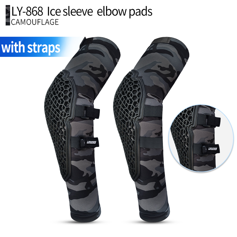 LYSCHY Motorcycle Icy Sleeves Elbow Protector Soft Protection Breathable Motocross Pad Mtb Protective Gear Riding Equipment Moto