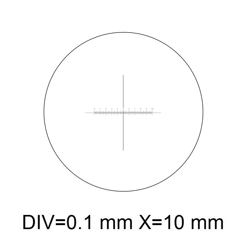 21mm Durchmesser Mikroskop Optische Mikrometer Okular Absehen Augen Skala Kalibrierung Kreuz Herrscher Netz Skala für Mikroskop: Frau-1-HK01