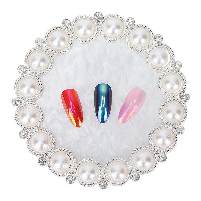 3 Stück Nageldesign-Paletten Herzform – Edelstahl-Mischpalette Für Nagellack & Gel