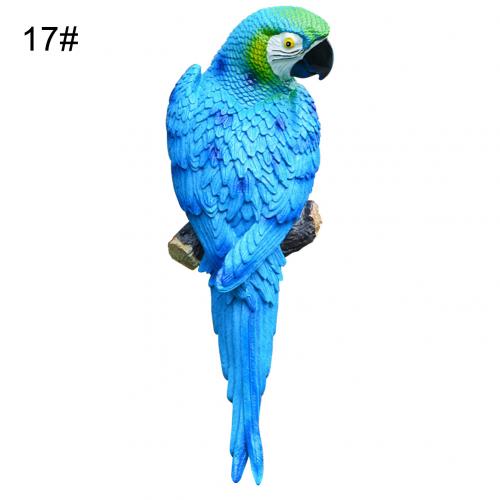 Resin Artificial Bird Large Bird Statue Ornament Simulation Parrot Bird Sculpture Resin Craft Wall Hanging Garden Decoration: 17