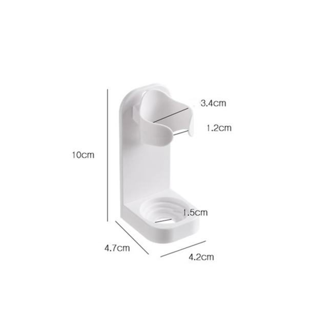 Wall-Mounted Toothbrush Stand Hanger Traceless Electric Toothbrush Holders Adults Kids Toothbrush Holder Bathroom Accessories: White