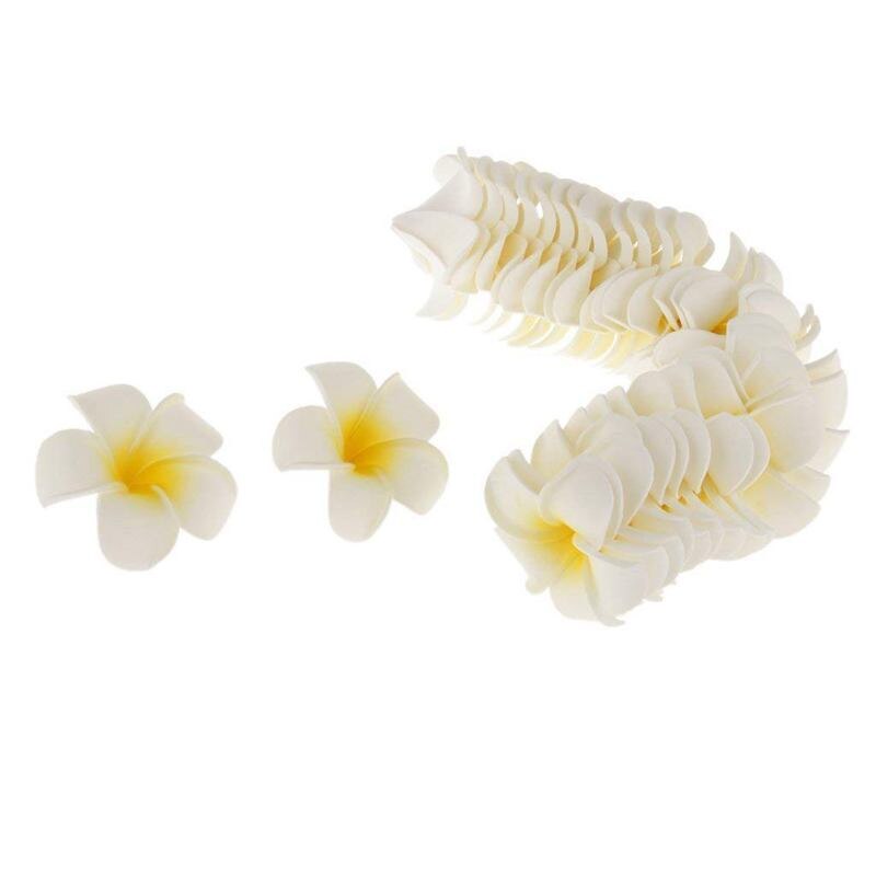 100 stk. frangipani hawaii blomsterhoved skumindretning til bryllup håndværk stil blomster hawaii ennes  (5cm): Default Title