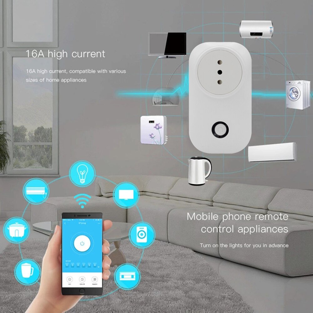 ACCKIP Italy Standard Wifi Smart Plug Tuya Smart 3 PIN Italy Plug Energy Monitoring Italy Socket with Mobile Remote Control