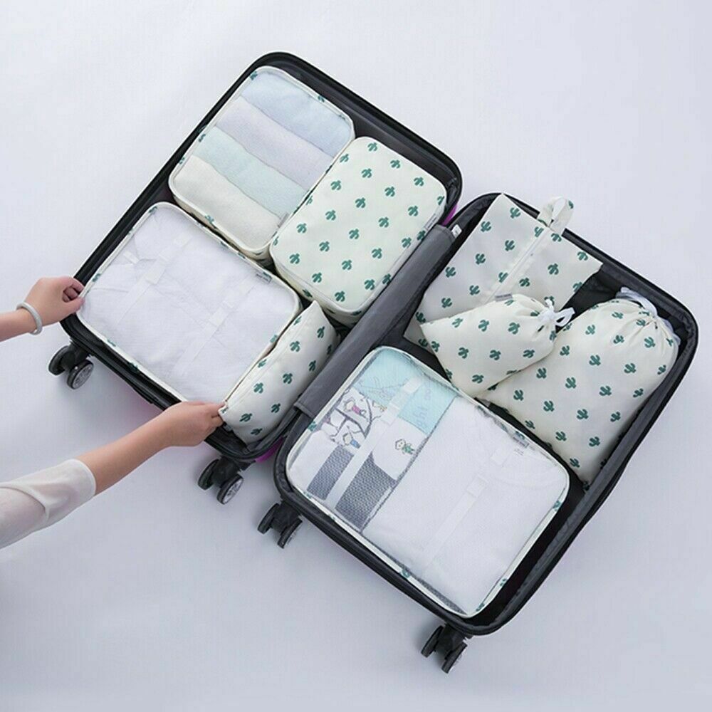 8 PCS Reizen Bagage Organizer Set Rugzak Opslag Zakjes Koffer Verpakking Zakken: 5