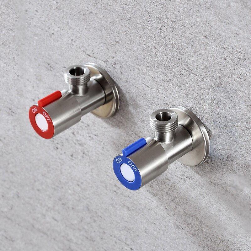 Stainless Steel Angle Valve G1/2 Filling Valves Brushed Finished Water Heater Cold Angle Valve Bathroom Toilet Accessories