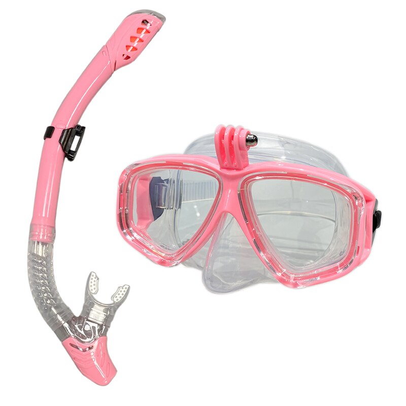 Professionelle Unterwasser-Tauchmaske, Tauchbrille eignen sich für GoPro kleine Sportkamera, alle-trocken-Tauchbrillen: Licht Grün