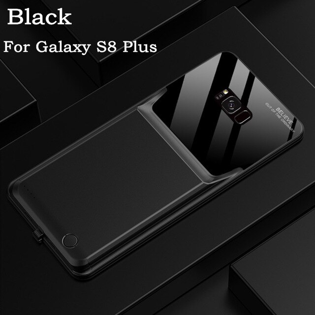 Power Bank Charging Back Cover For Galaxy S8 Plus S9 Plus Battery Case Shockproof Battery Charger Case For Samsung Galaxy S8 S9: Black For S8 Plus