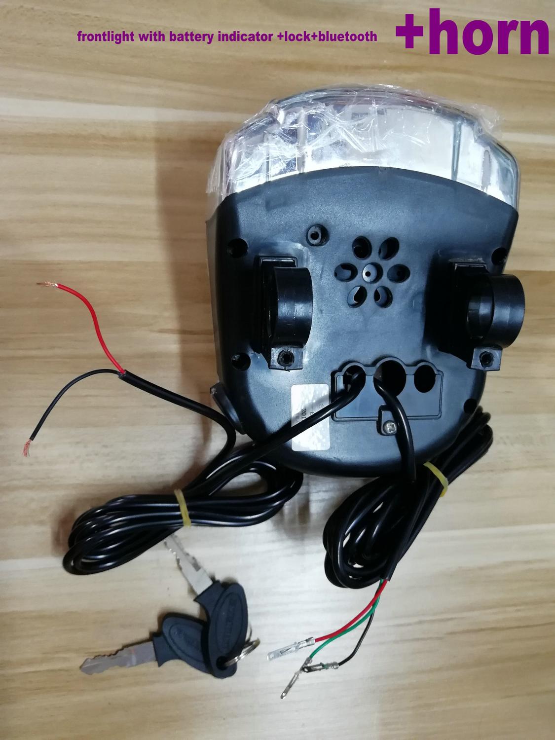 60v/48v battery level/power/speed indicator+frontlight+bluetooth+lock/key for electric tricycle scooter diy part ebike accessory