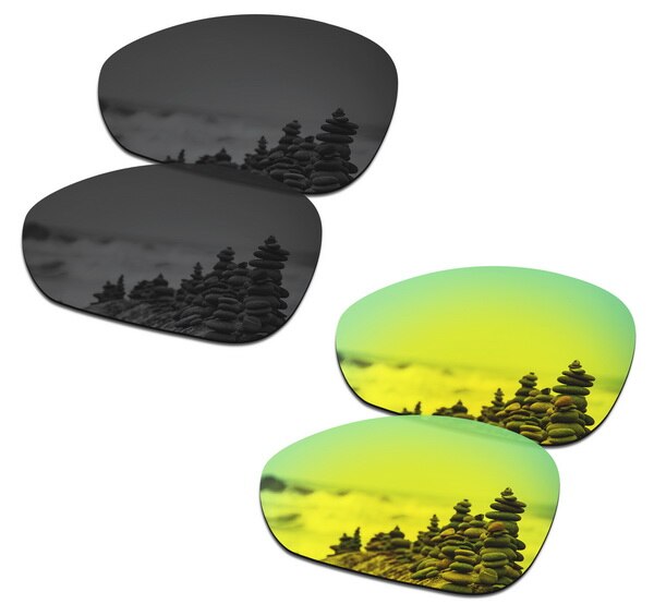 SmartVLT Vervanging Lenzen Gepolariseerde voor Oakley Crosshair 1.0 (2005) Zonnebril-Meerdere Paren Verpakt: Black and 24K Gold