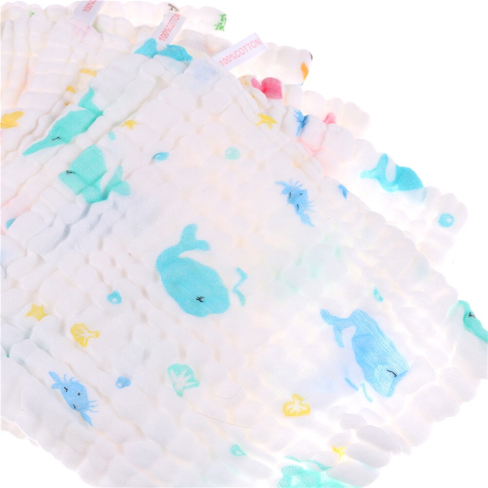 Doppelschicht Hohe Dichte Gedruckt Gaze Taschentuch Baby Speichel Handtuch W3K0 