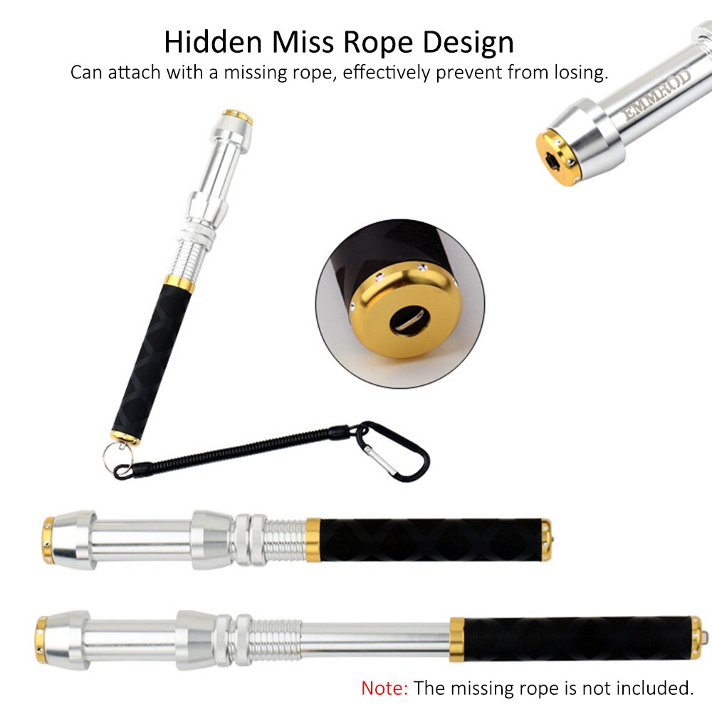 Portable Fishing Rod Telescopic Fishing Pole + 2+1 BB Spinning Fishing Wheel Left/Right Hand Interchangeable Fishing Tackle Kit