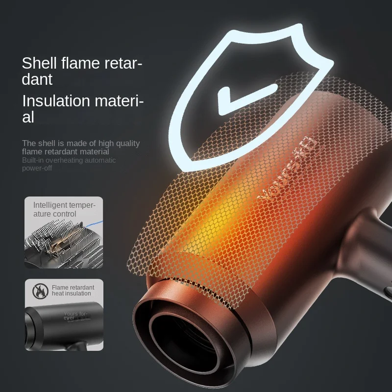 Høykvalitets veggmontert hårføner på hotellet sparer plass, er trygg og pålitelig, har sterk vindkraft og konstant temperaturfunksjon