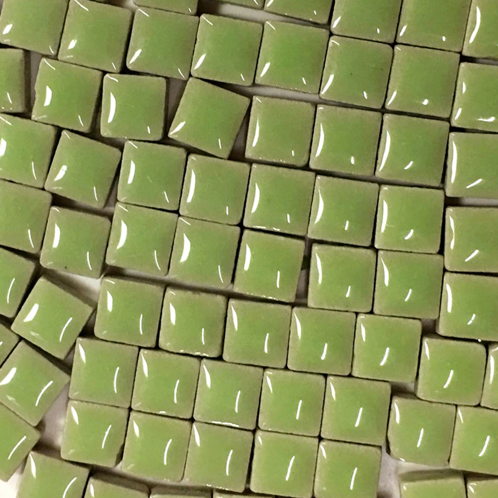 Azulejos de mosaico de vidrio Multicolor, azulejos cuadrados de cerámica, DIY, manualidades de pared, 100 Uds.: 18