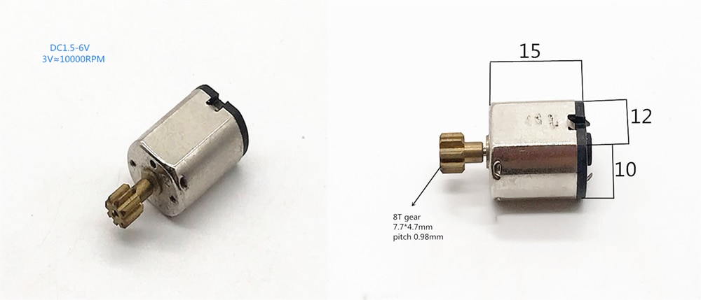 Mini Dc Snelheid 3V 1V 6V 7.5V Motor FF-N20 Diy Cw Ccw Speelgoed Auto Tandenborstel Vingerafdruk codeslot Usb Ventilator Delen