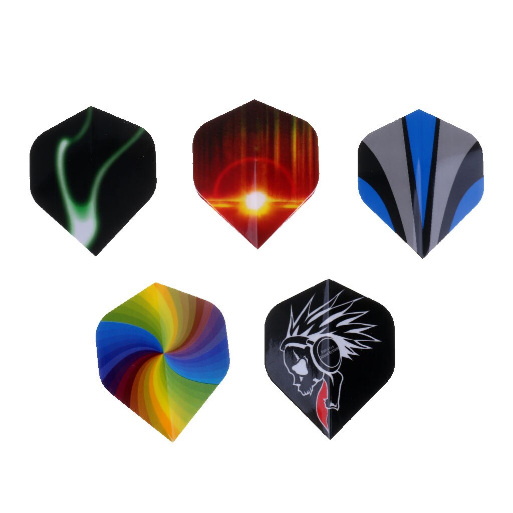 MagiDeal 60 Pieces (3 Sets) Standard Dart Flights Durable PET Plastic Darts Flights Colorful Dart Flights