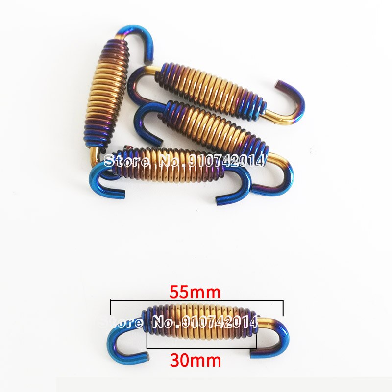 50mm 40mm molla di scarico universale per moto scarico in acciaio inossidabile tubo di collegamento centrale anteriore impostato di molle in metallo girevole