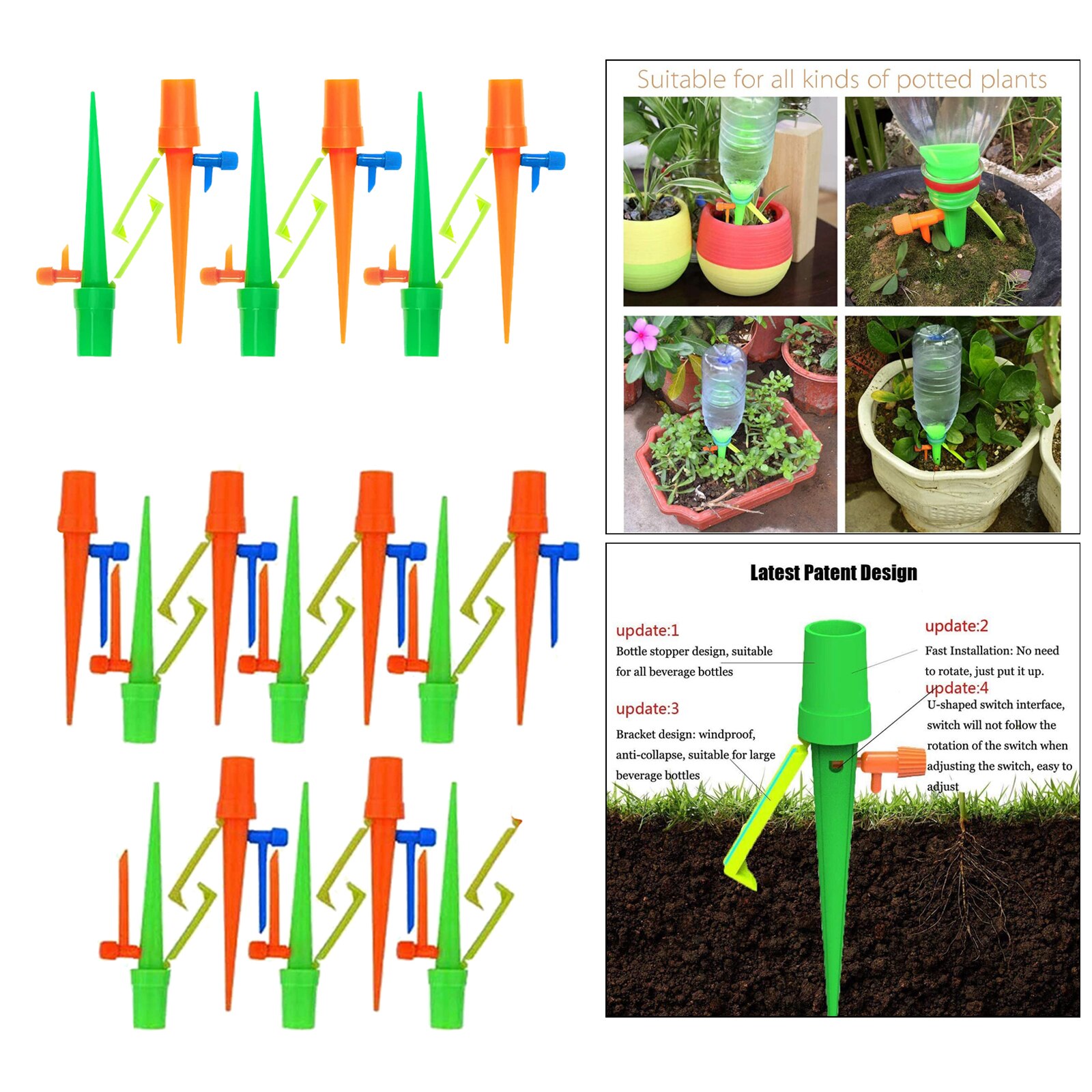 Self Watering Spikes for Indoor Outdoors Plants Home Plants Desk Basins