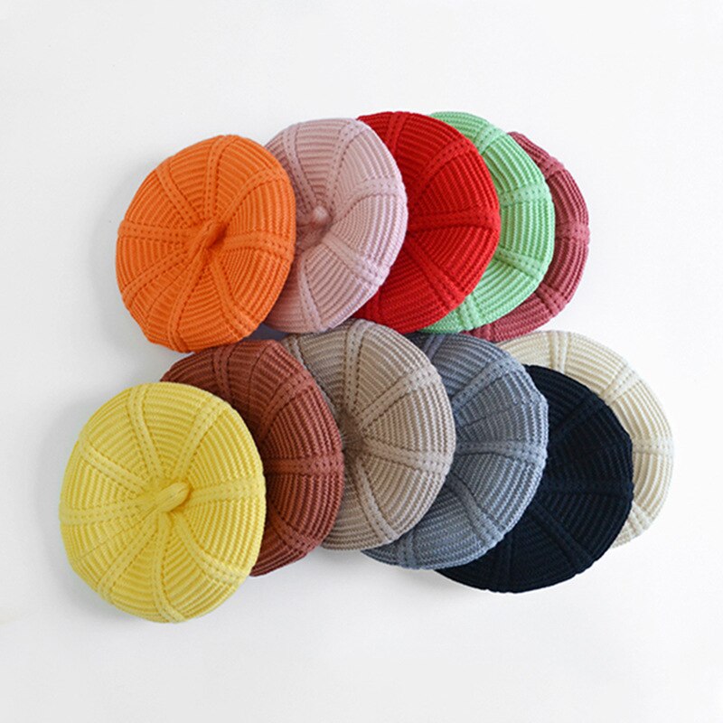 Bonnet rond tricoté pour femme, bonnet élastique décontracté, chaud, unisexe, pour l'automne et l'hiver