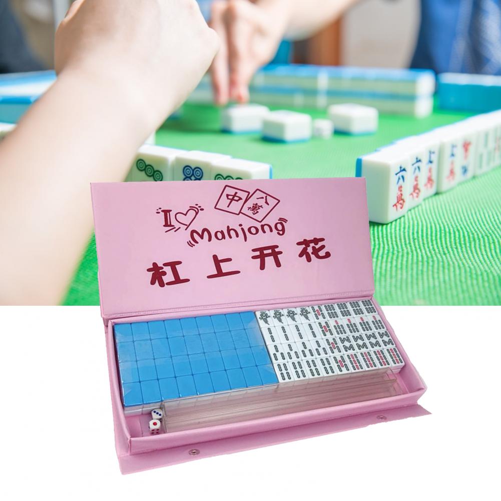 Mahjong Mini 24mm Tragbare Majiang Innen Bord Spiele für Hause