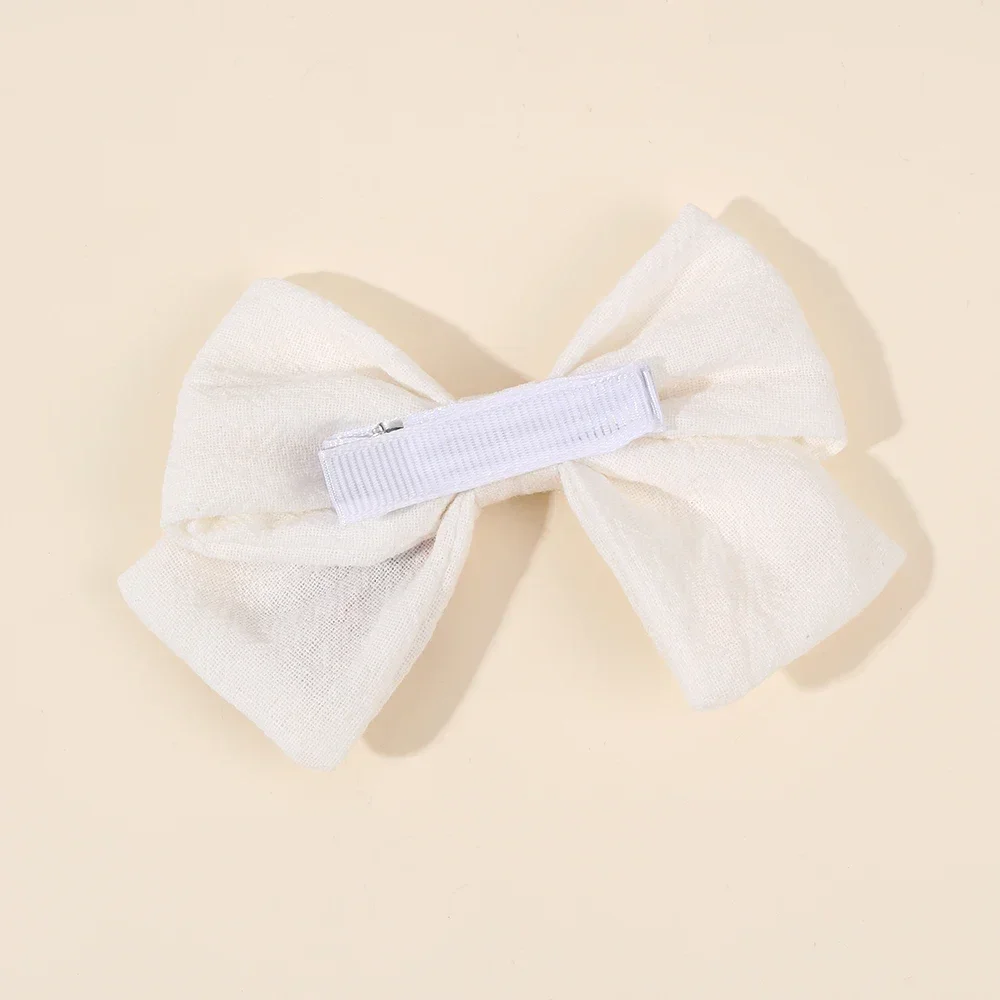 Oaoleer, 2 uds., pinzas para el cabello con lazos bordados para niñas, horquillas con lazo de alce y girasol, pasadores para niños, accesorios coreanos para el cabello