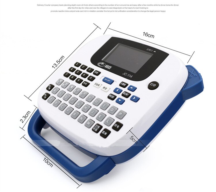 JC-114 handheld portable labeling machine home office notes barcode label printer built: Black