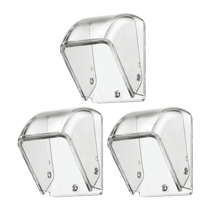 CACAZI Outdoor-Türklingelknopf, wasserdichte Abdeckung, kabelloser Ring-Gong-Knopf, PC, transparenter Regenschutz für Zuhause, Gehäuse, Schutzknopf: Greyish Braun