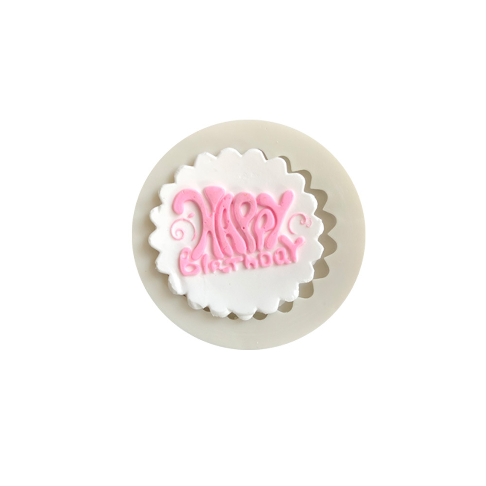 Happy Birthday Letter form silicone mold chocolate fondant cake decoration Tools cupcake mould