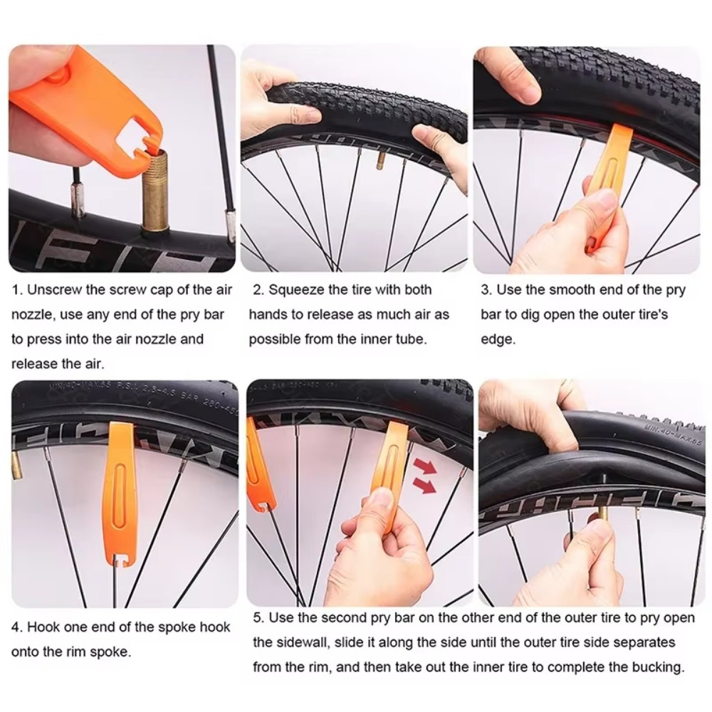 3PCS bicycle tire pry bar high-strength tire pry bar mountain bike road bike tire repair tool