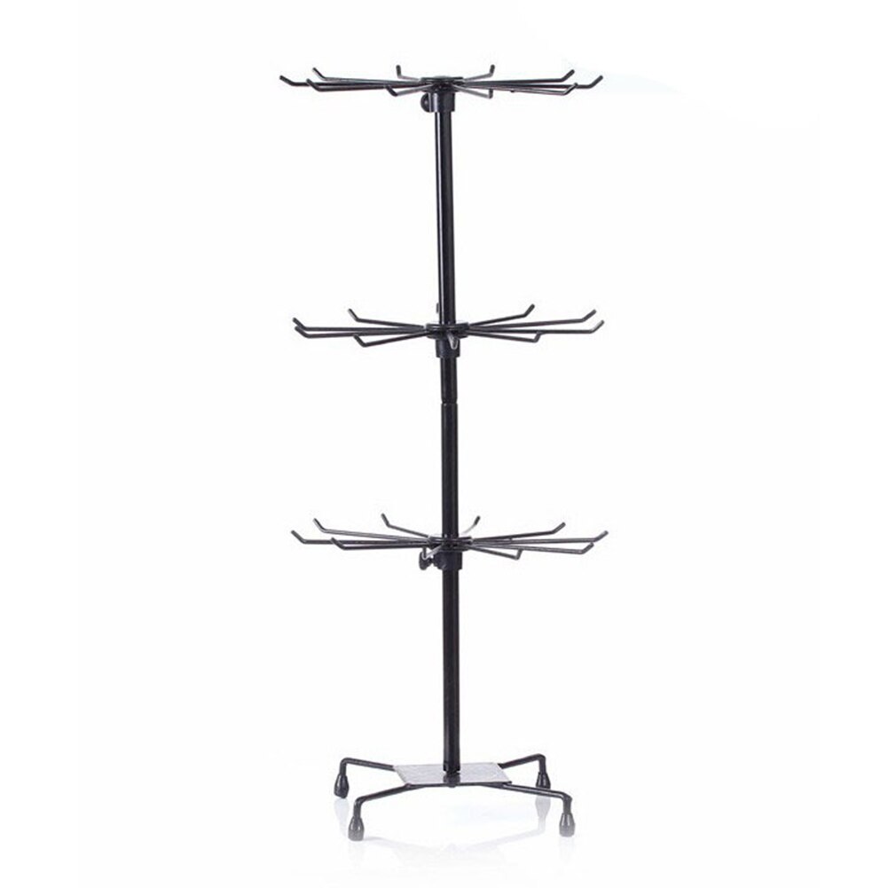 Display Stand 3 Tiers Counter Rack Metal Jewelry Earring Necklace Ring Show Holder Display Rack 70 x 30cm Jewelry Display Stand