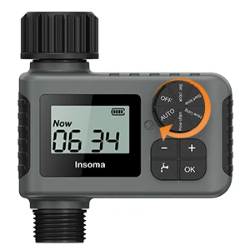 Temporizador de agua automático Insoma, sistema de riego inteligente, temporizador de aspersor, equipo programador de jardín, pantalla LCD IPX7