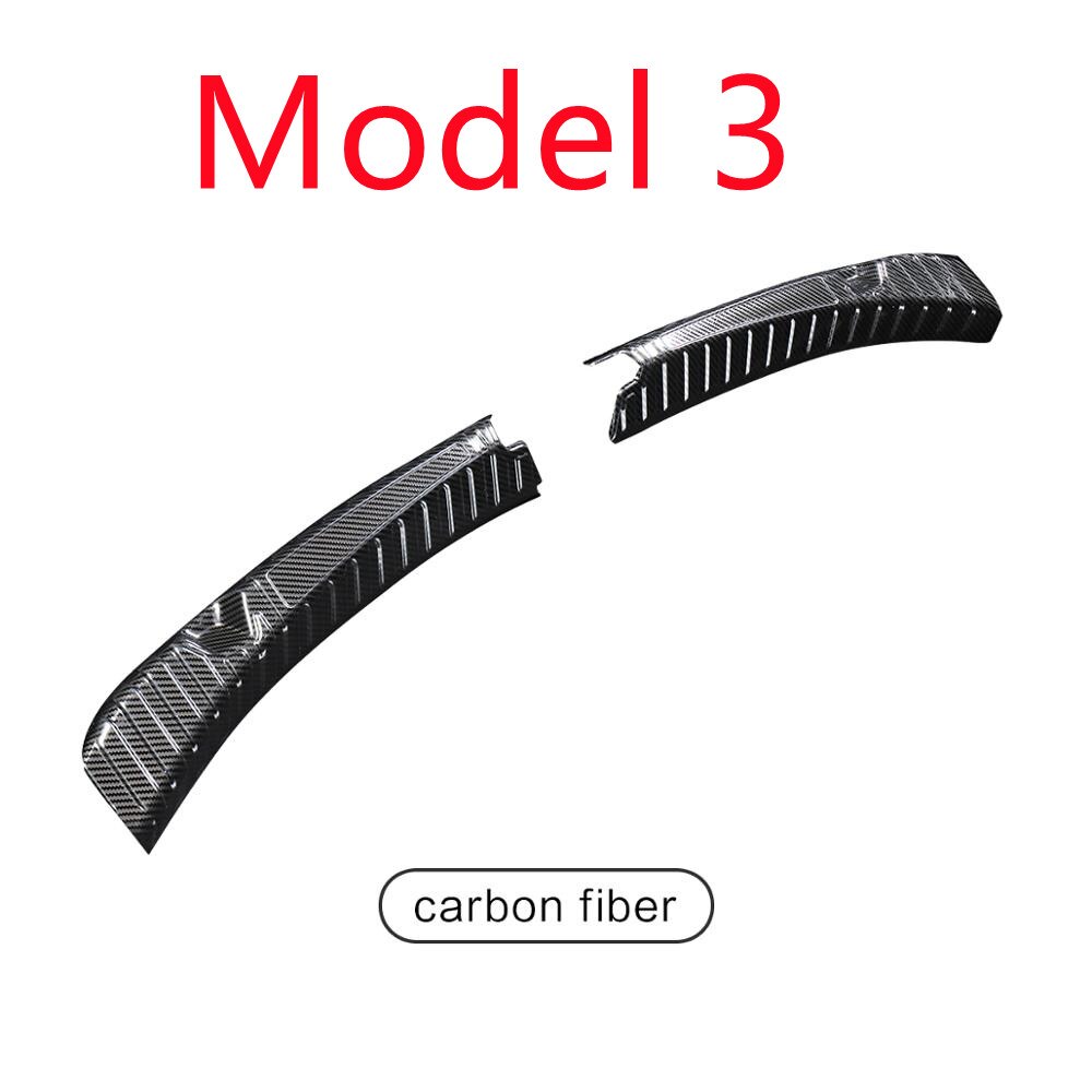 Stainless Steel Trunk Inner Guard for Tesla Model 3 Model Y 2022 Car Inner Rear Bumper Guard Plate Cover Trim Accessories: Model 3 CF