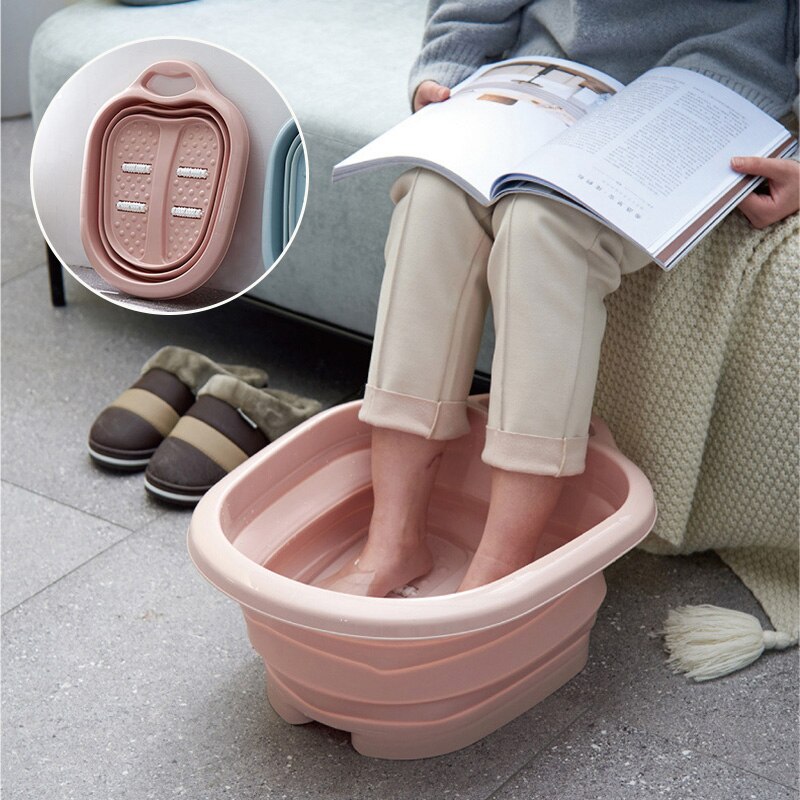 Przenośne wanny składane stóp moczenie wiadro piany masaż wiadro gospodarstwa domowego sauna wanna Pedicure wanna plastikowe składane
